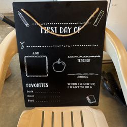1st Day Of School Board