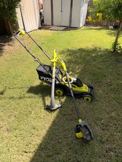 Ryobi Cordless Lawn Mower and Edger Set