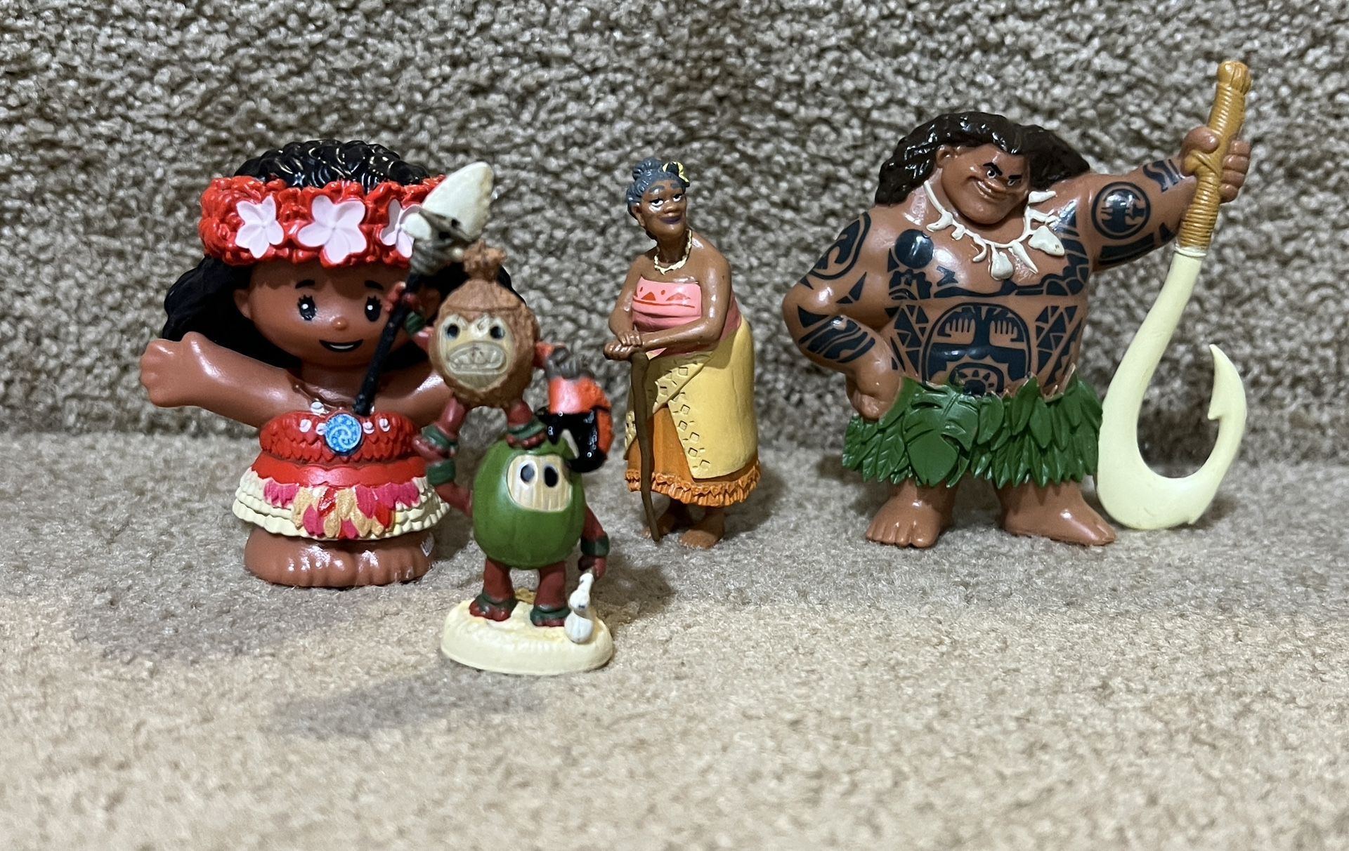 Moana little people & Maui & Granny lot of 3 Disney figures