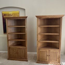 Solid Oak Shelf - Space Efficient Corner Shelves