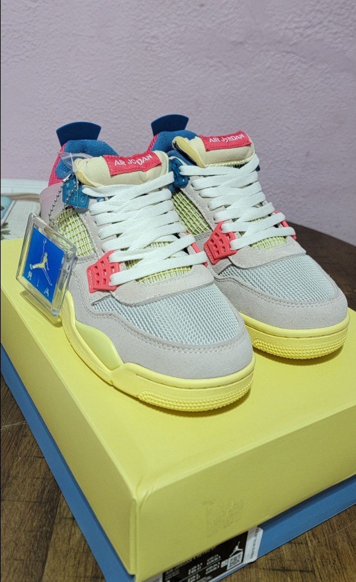Jordan 4s Pink N Blue