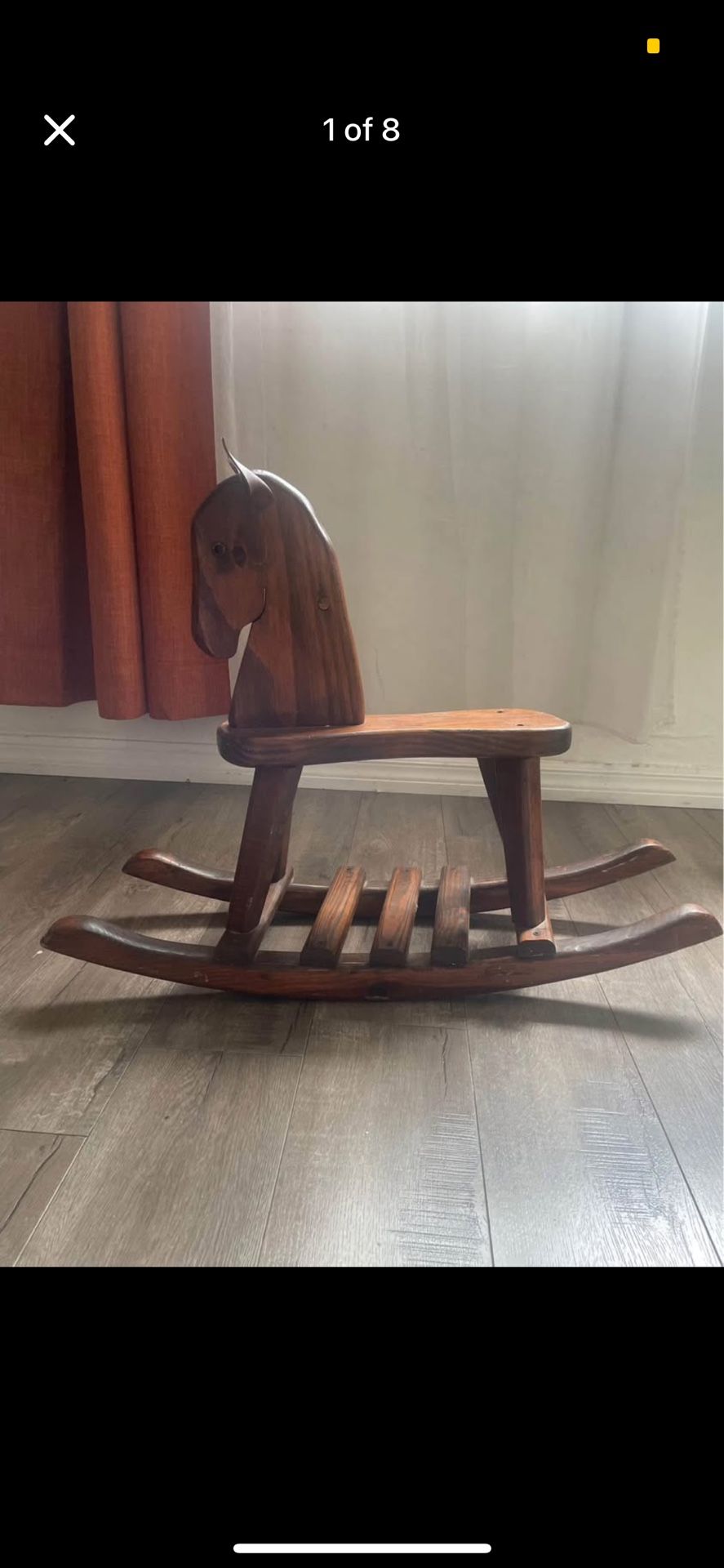 Vintage Wooden Rocking Horse