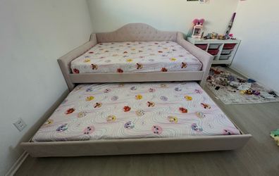 Full pink bed frame only