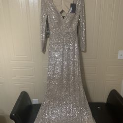 Chapagne Evening Gown by Lafemme New with tags