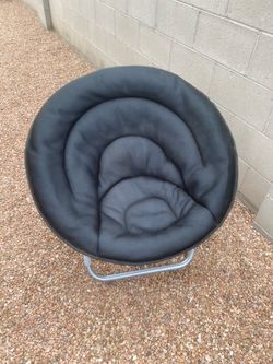 Black Saucer Moon Chair