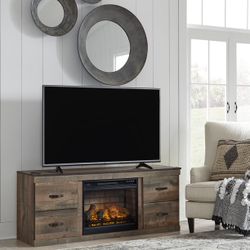 Ew0446-268 -Tv Stand W/fireplace 60”L😍✅👀📲🚛💕🔥😎