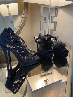 Aldo heals (size 38) and black furr heals (size 8) - $30 for both pairs