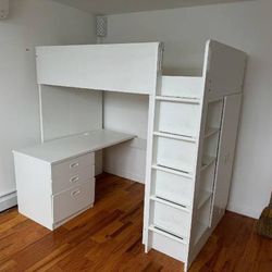 IKEA Twin Smastad Loft Bed / Desk / Closet / 3 Drawers / Shelves/ Was $800