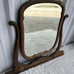 Antique Wood Mirror
