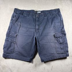 Y2K Carhartt Cargo Shorts Men’s 44 Faded Blue Relaxed Fit Canvas Cargo Work#2688