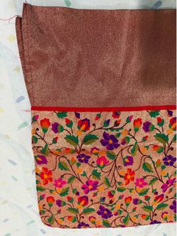 Paithani Silk Blouse Fabric (Material 1 meter Piece)