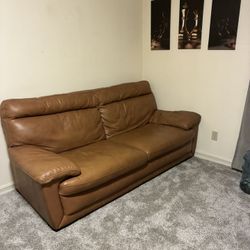 Tan Leather Couch