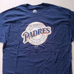 XXL San Diego Padres Majestic Men's Navy Cooperstown Tee