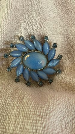 Vintage baby blue brooch