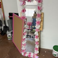 DIY Pink Mirror And Pink Board