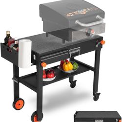 Portable Outdoor Grill Table, Folding Grill Cart Solid and Sturdy, Blackstone Griddle Stand Large