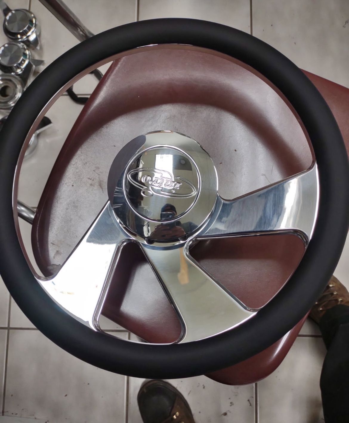 Intro Billet Twisted Rally Steering Wheel Brand New