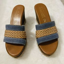 italian shoemaker wedge sandals Size 7.5