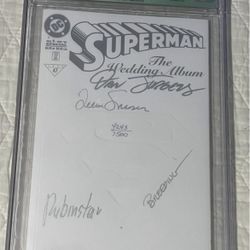 CGC Superman DC Comic Wedding Album 1st Edition Autographed Cert. Auth Limited