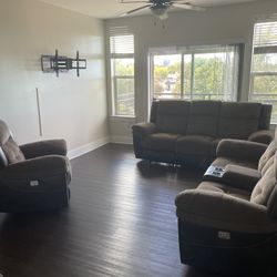 3 PIECE RECLINING SOFA SET. MUST GO! 