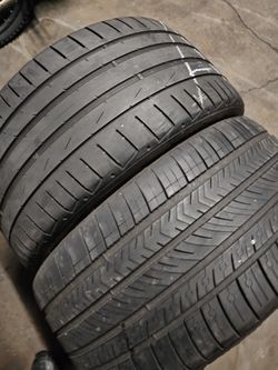 (TWO) 255 35 19 MICHELIN/ HANKOOK TIRES 75% THREAD $140 INSTALLED 