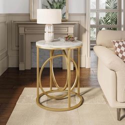 Brand New Marble Side Table/End table/ Nightstand