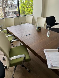 10’ conference table and chairs