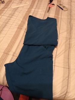 FIGS carebean blue Scrub Set