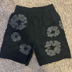 Small Black on Black Denim Tears Shorts
