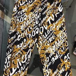 Versace Men’s Logo Baroque Print Sweatpants