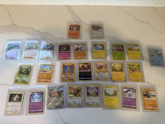 Pokémon cards- Pikachu, Houndour, Cubone
