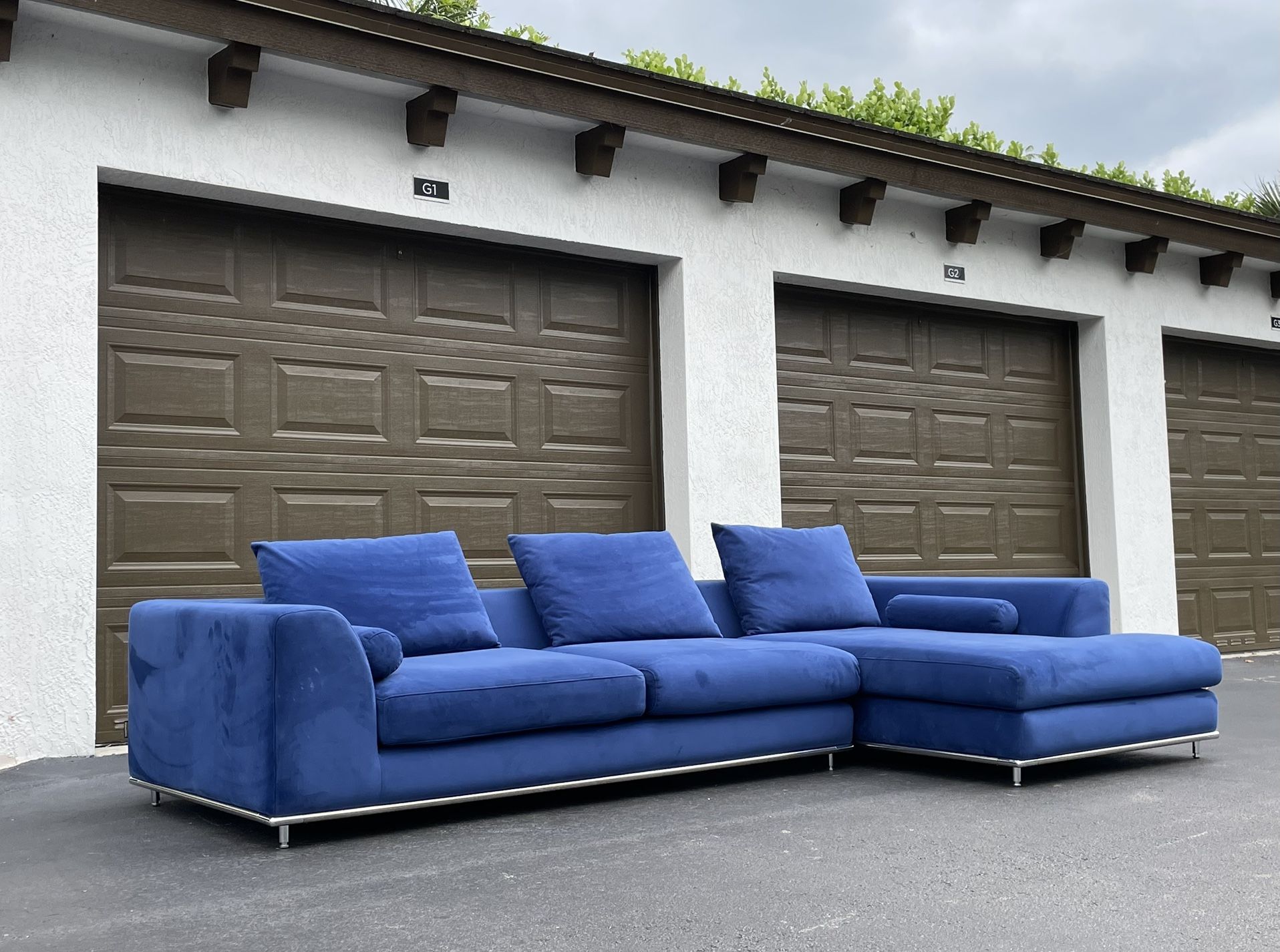 🛋️ Sofa/Couch Sectional - Microfiber - Blue - Delivery Available 🚛
