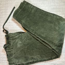 Green Corduroy Pants Size Medium  