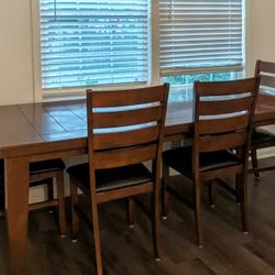 Solid Wood Dining Table & Chairs