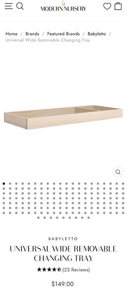 Babyletto Universal Wide Removable Changing Tray