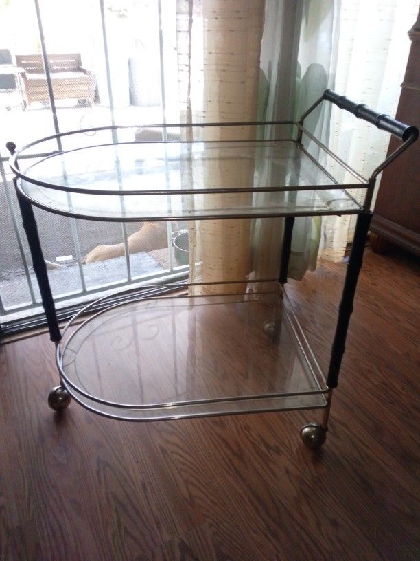 Very Nice Old Roll Away Cart