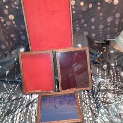 Wooden Display Carrying Case - 3 Glass Displays