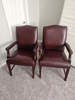 2 leather chairs