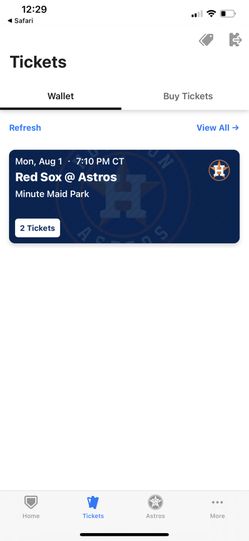 Astros Tickets For 8/01/2022