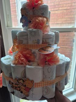 Winnie the pooh diaper cake