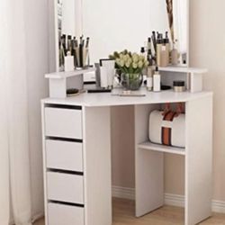 White make up vanity