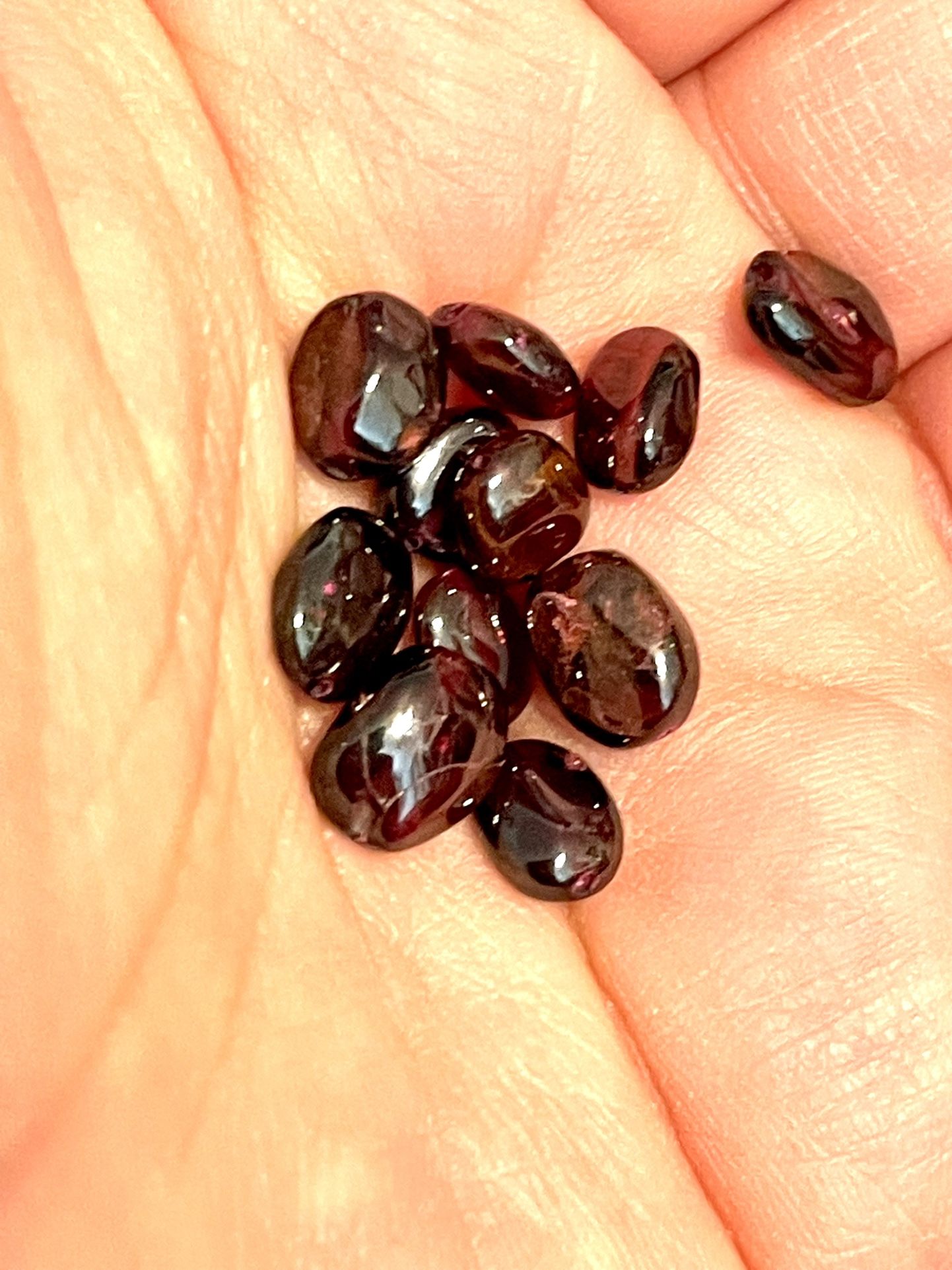 Lot Of Natural Oval Garnet Beads