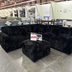 New Black Sectional 