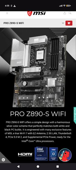 MSI PRO Z890-S WIFI