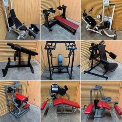 Tons Of Gym Equipment- Squat Rack, Leg Press, Full Gym, Smith Machine, Home Gym, Pullover, Benches, Curl / Extension, Hack Squat