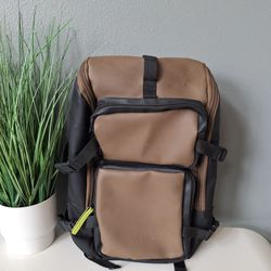 Rains Black Waterproof Charger  Backpack 