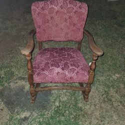 Vintage  Old Wooden Rocking Chair 