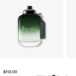 COACH GREEN EAU DE TOILETTE COLOGNE NEVER USED!!
