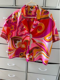 Express Graphic Print Blouse - Women's L