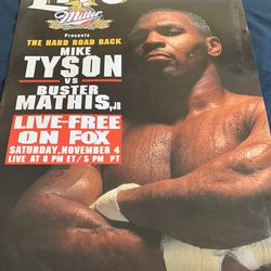 Miller Lite Beer Mike Tyson vs Buster Mathis Jr Poster